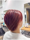 ブリーチなしレッドカラー