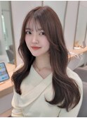 【MOE】春カラーブラウン×韓国レイヤーカット