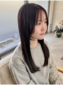 髪質改善トリートメント前髪カット姫カットハイライト