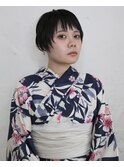 大人可愛く今っぽい浴衣着付け