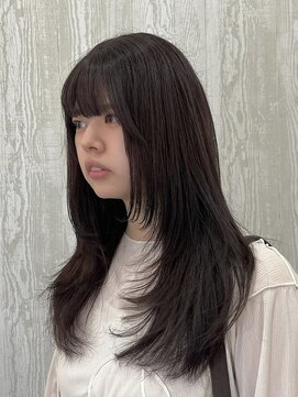 ヌク(Nuku.) layer cut × pink brown _ブリーチなし_髪質改善__レイヤー