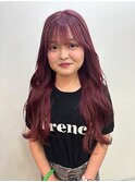 【篠原】レッド/透明感/ロングレイヤー/巻き髪
