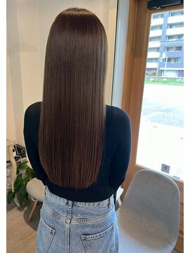 ロッカヘアエジェ(ROCCA hair eje.) ハイライトカラー艶ストレートロング