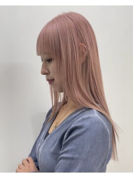 サン(SAN) ペールピンク/ワンレンロング