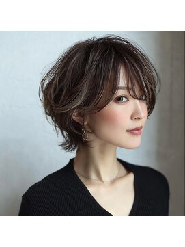 ソラ 狛江(sora 空) 小顔見せ大人ショート×ココアベージュ