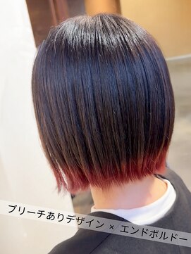 サラジュ 仁川店(SARAJU) 【カラー特化】高山担当 ブリーチありデザイン×エンドボルドー