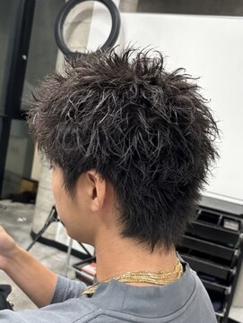 イーラ アメ村店(era) スパイキーショート ピンパーマ 短髪 アップバング