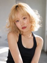 シオン(shion) 顔周りレイヤーハイトーンブロンドボブ_F1756