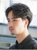 原宿メンズパーマニュアンスパーマフェザーパーマセンターパート