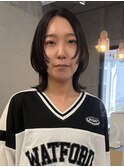ウルフカット　グレージュ