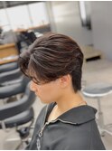 センターパート毛流れパーマリバースパーマフェザーパーマ
