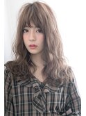 セミロング×ゆるふわシフォンパーマ