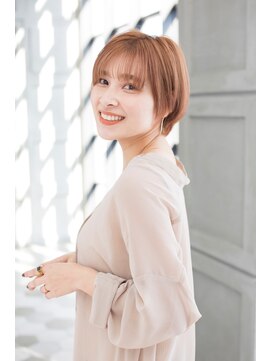 トティア 堀江(Totia) 【Totia堀江】大人かわいいナチュラルショート×ピンクベージュ