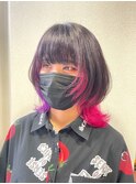 ウルフカット×ピンクバイオレットカラー☆Freez