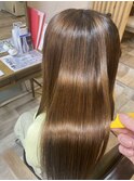 毛先まで潤いのある質感×イルミナカラ－×髪質改善×白髪染め
