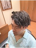 大人メンズかきあげパーマ/メンズ/バーバー