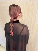フィッシュボーン編みおろし