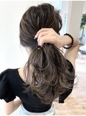 【Lana】透け感 大人グレージュ 3Dハイライト