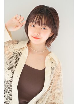 ガリカ 横浜(Gallica) 大人かわいいナチュラルボブ/似合わせ小顔ぱっつん前髪<横浜>