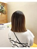 切りっぱなしボブ&酸熱トリートメント