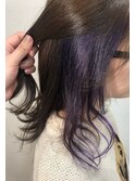 イヤリングカラー☆バイオレット×ベージュ