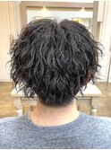 アッシュブラック/カルマパーマ/ベリーショート/鎌取/中村郁未