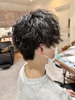 サロンドジョー 鶴見(SALON DE JOE) ツイストパーマメンズマッシュ刈り上げ　奥東巧真