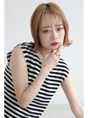外ハネボブ　ミニボブ　くびれボブ　結べるボブ　マロンベージュ