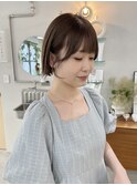 *似合わせカット*まろやかベージュの大人可愛いコンパクトボブ