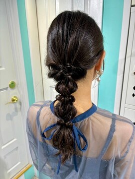 マティーナ ヘアー 池袋(Matina hair) 【編み込みローポニー】20代30代40代50代