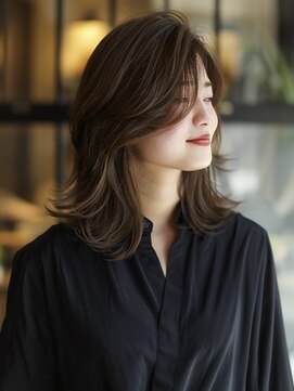 アルトリスト(Altruist Aging×HAIR&SPA) ★ダークアッシュ大人ガーリーボブ着物ミディアムレイヤーカット