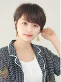 ショートヘアショートカット前髪長め面長小顔大分美容室府内町