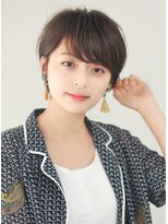 ルアン 大分駅店(ruen) ショートヘアショートカット前髪長め面長小顔大分美容室府内町