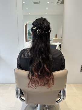 ビオラバイフーガ 綱島(Viola by FUGA) ハーフアップ＊結婚式お呼ばれ＊ヘアセット