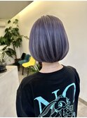 ラベンダーシルバーミニボブ