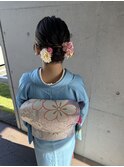 お着物ヘアすっきりアップヘア結婚式お呼ばれ二次会成人式卒業式