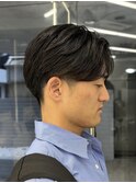 メンズ毛流れセンターパート