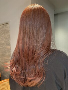 ヘアリゾート粋 トゥジュ 池袋東口店(tujuh) 艶髪/オレンジブラウン/ロングレイヤー