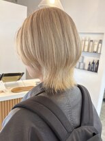ミルヘアデザイン(mil hair design)&nbsp;グレージュ　艶髪　髪質改善　ブリーチ　ピンクベージュ　韓国風
