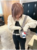 千葉駅/着物ヘア/大人ガーリー/ダークアッシュ/似合わせカット