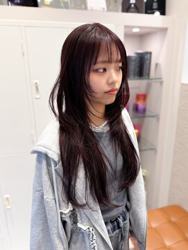 シュク 高円寺(SYUK) ロングレイヤー/ハッシュカット/レッドブラウン/姫カット【kanna