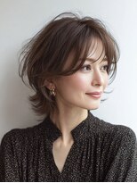 ハーツ(Heart's)&nbsp;ミディアムレイヤー×白髪ぼかしカラー30代40代50代60代