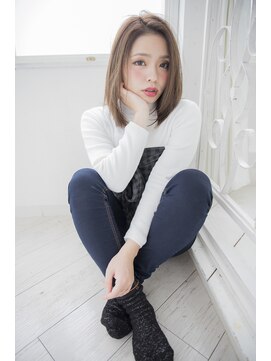 シャイン ヘア ブレンド 二子玉川(Shine hair blend) 【二子玉川】丸みショート無造作カールボブディイルミナカラー9