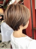 40代大人女性ハイライトショートボブ【Ruufus恵比寿渋谷】3159