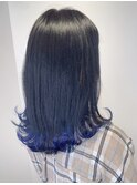 【Lee大阪店】裾カラー×サファイアブルー/新出奈津樹