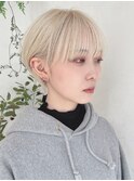 ハイトーン　ミニウルフ　ハイライトカラー/ホワイトグレージュ
