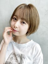 アイティーバイアルバム 下北沢店(IT by ALBUM)&nbsp;ナチュラルショートボブ_オリーブカラーハイライトカラー_8105