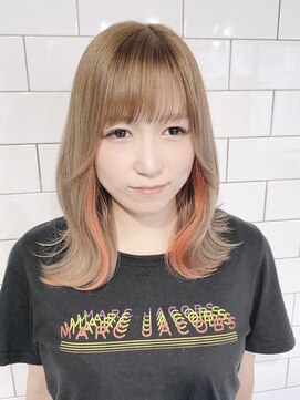 シアー(sheer) 《sheer/大黒》＃インナーカラー＃アプリコットオレンジ