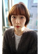 アレンヘアー 名古屋店(ALLEN hair)&nbsp;くびれ外ハネボブ/マロンベージュ/丸みボブ