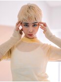 ブロンドマニッシュショート　ハイトーンカラー1